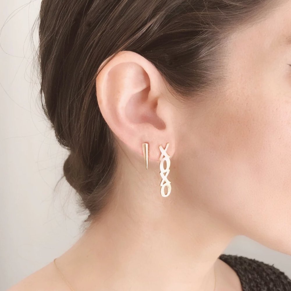 XOXO Stud Earring - Silver - Picture 2 of 2